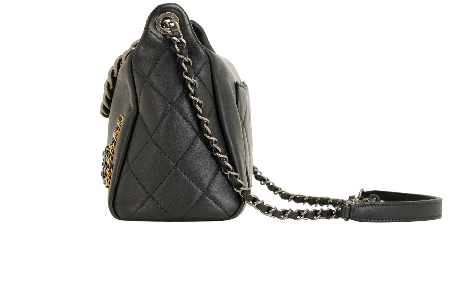 Chain Signature, &pound;3,100, Handbags, Black, Leather, Bottom view